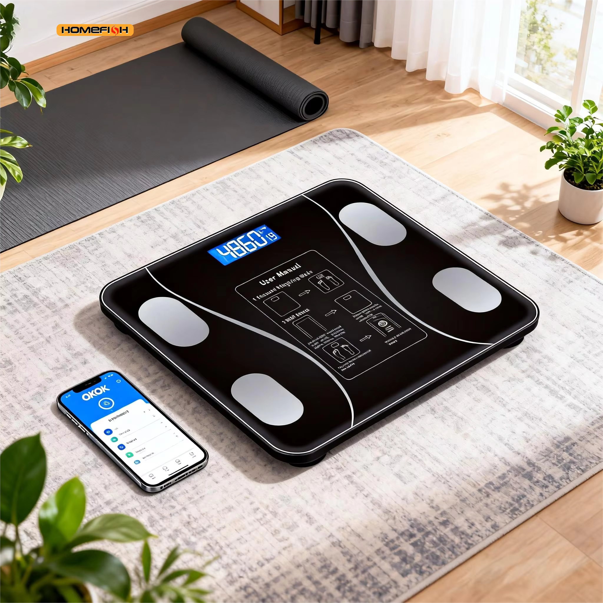Ghanaian Family Using Smart Scale